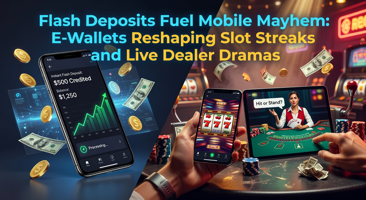 Smartphone displaying a vibrant slot game interface with e-wallet deposit notification popping up instantly amid colorful reels spinning wildly
