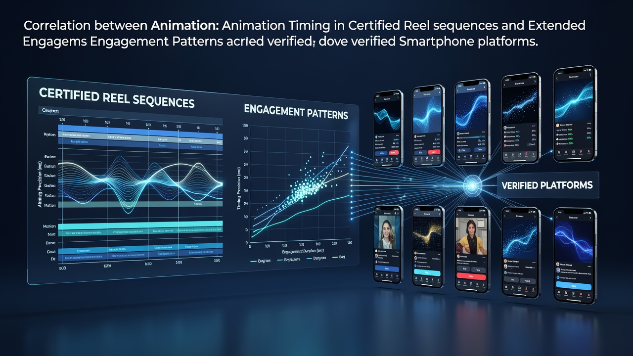 Animation timing analysis in certified reel sequences on smartphone displays showing frame-by-frame reel movement patterns