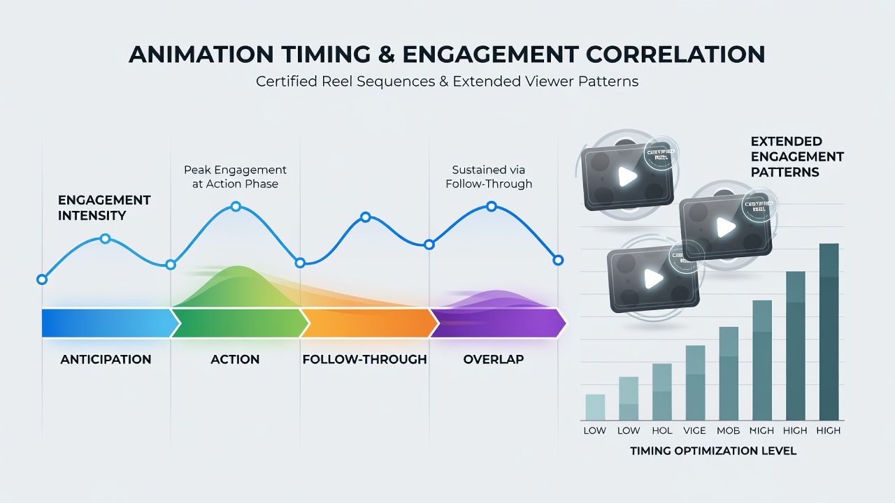 Data visualization of engagement metrics linked to reel animation timing variations on verified smartphone platforms