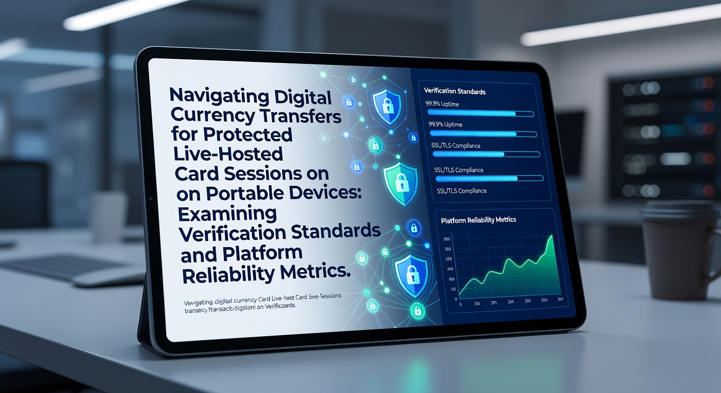 Mobile device displaying secure digital currency transfer interface for live card sessions with verification prompts